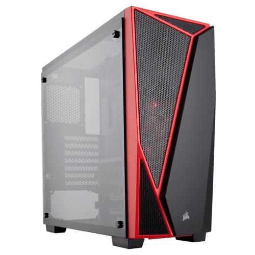 CORSAIR Carbide SPEC-04 Mid-Tower Termpered Glass Gaming Case, Black & Red