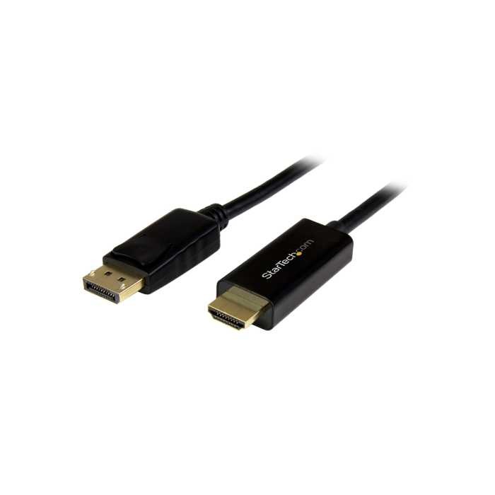 Startech 6.5ft DisplayPort to HDMI M/M Adapter Cable – Black – DP2HDMM2MB
