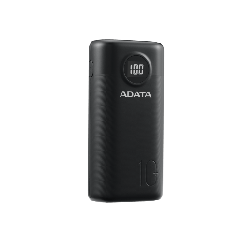 ADATA P10000QCD 10,000mAh Power Bank, Quick Charge, Power Delivery, 1x USBC, 2x USBA, 37Wh