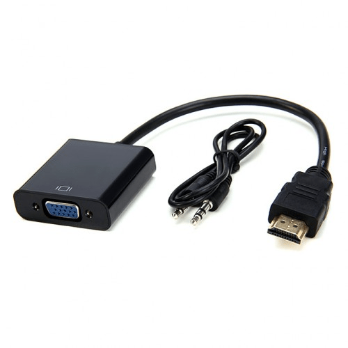 HDMI to VGA Converter CAB-HDMI-VGA+AUDIO-M/F showcasing HDMI to VGA connectivity with audio support
