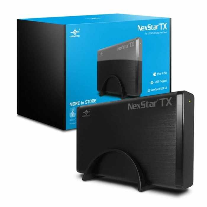 Vantec NexStar TX 3.5" USB 3.0 Hard Drive Enclosure (NST-328S3-BK),Black