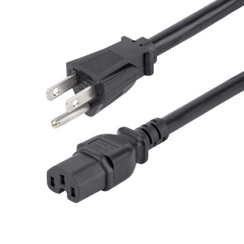 StarTech 8ft NEMA 5-15P to C15 Power Cable