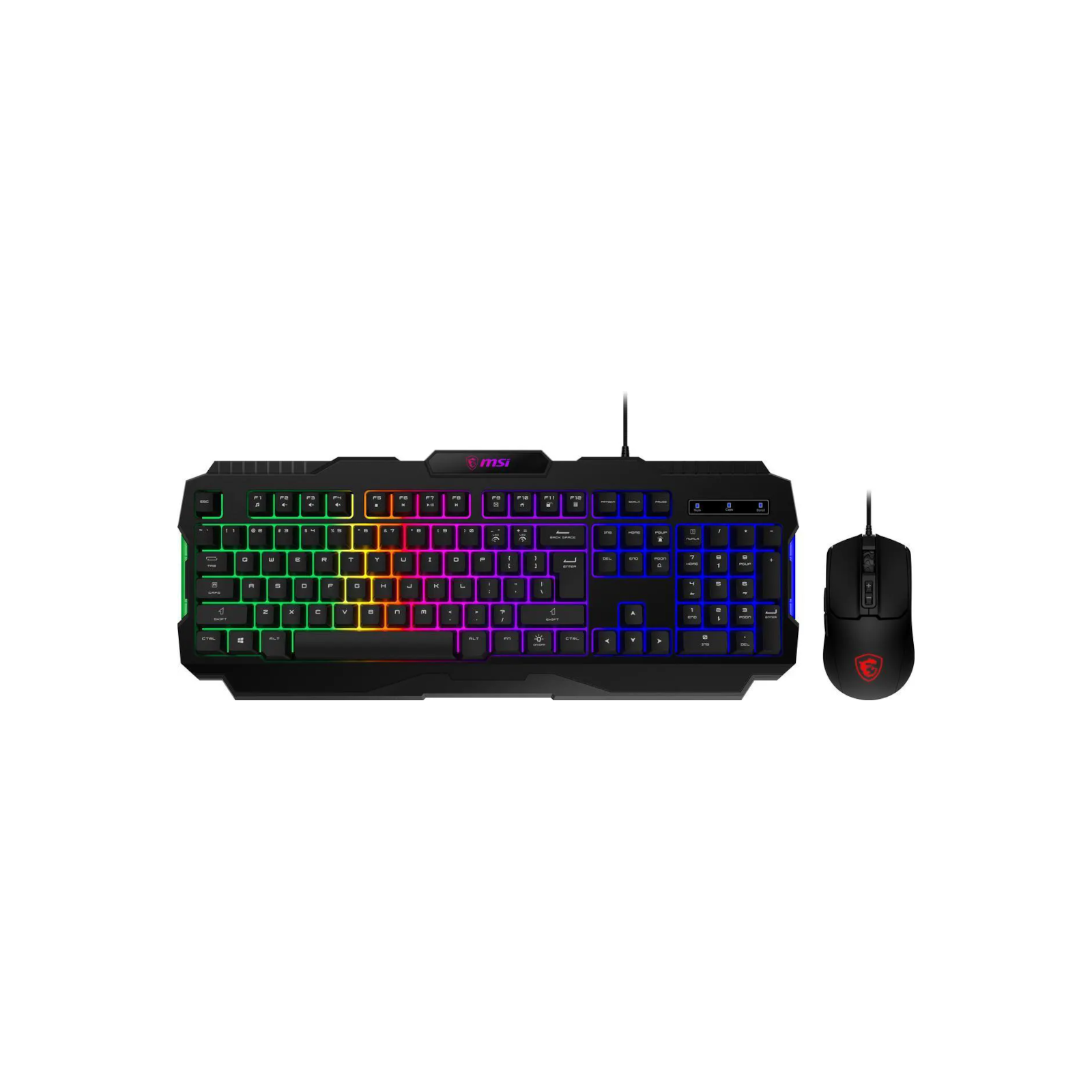 MSI Forge GK100 Gaming Keyboard & Mouse Combo Top Down