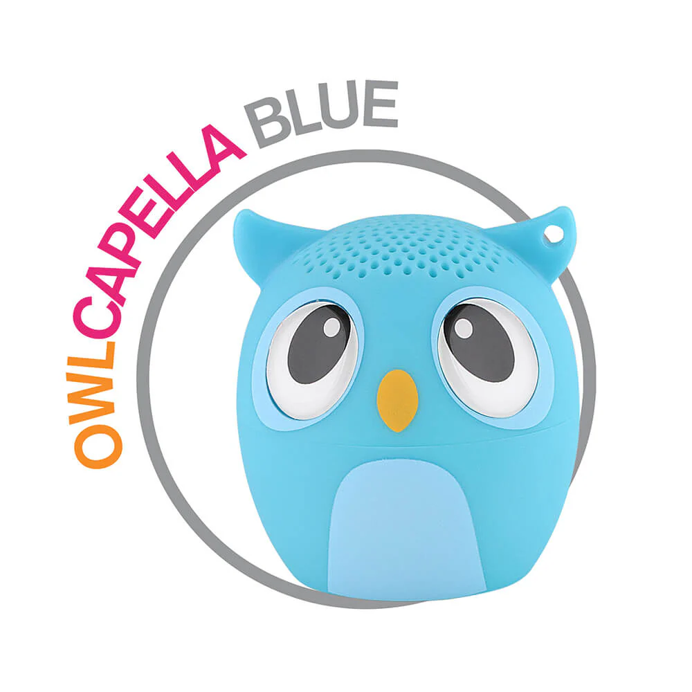 My Audio Pet Speaker Bluetooth Owl Blue - OwlCappela TWS & Lanyard Included 3 Watts Built in Mic Selfie Remote - Image 10