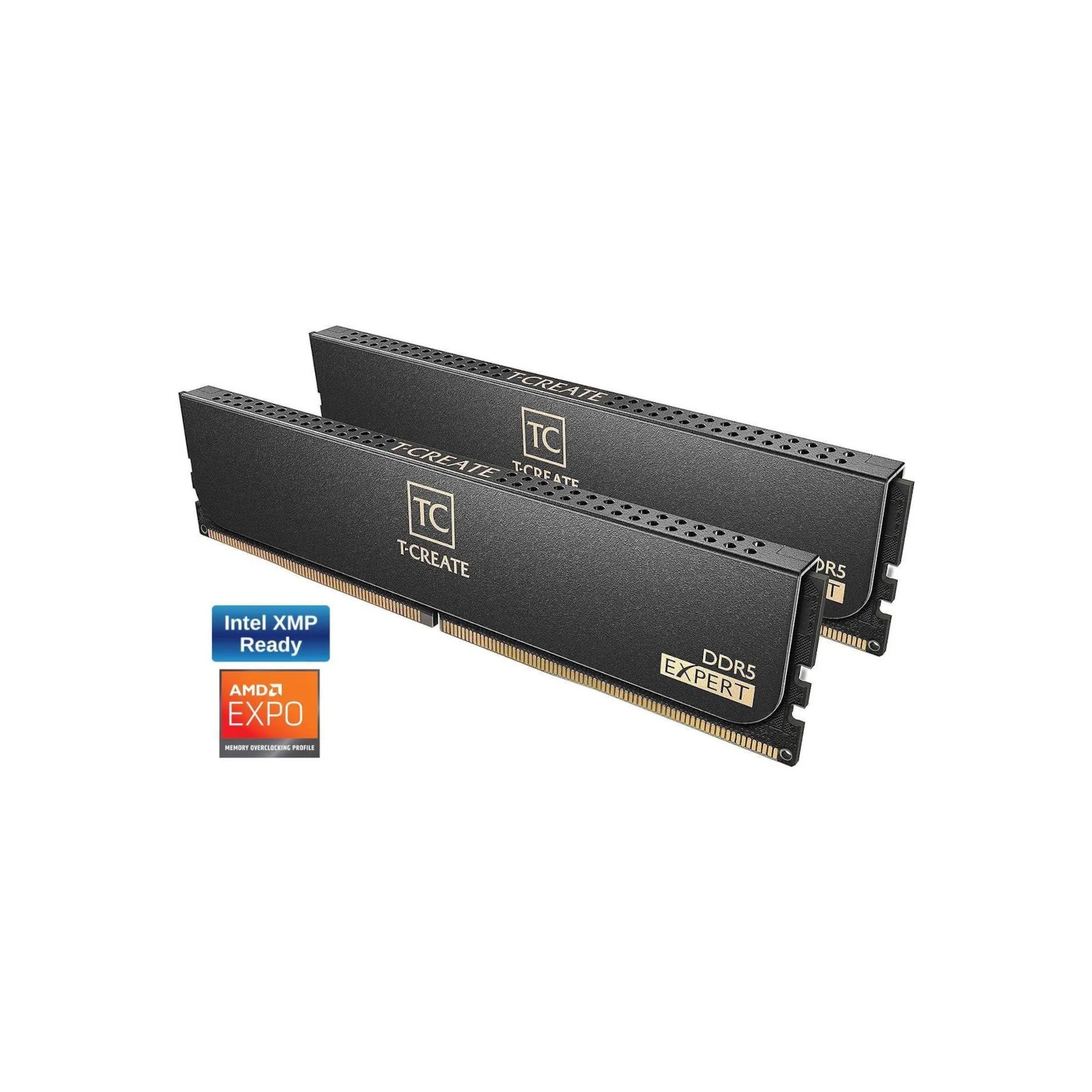 TeamGroup T-CREATE EXPERT 32GB DDR5-6000 CL30 Desktop Memory – Built for Creators & High-Performance PCs Take your workstation or gaming PC to the next level with the TeamGroup T-CREATE EXPERT 32GB DDR5 Memory Kit. Designed for creators, professionals, and enthusiasts, this 2×16GB DDR5-6000 CL30 kit delivers exceptional speed, low latency, and rock-solid stability for demanding workloads such as video editing, 3D rendering, software development, and high-end gaming. Engineered with a premium one-piece aluminum heat spreader, 10-layer PCB, and high-quality ICs, the T-CREATE EXPERT series provides reliable cooling and consistent performance even under heavy workloads. Tested for compatibility with major motherboard manufacturers, this memory kit is built for today's latest Intel and AMD DDR5 platforms. Backed by TeamGroup's Lifetime Warranty, it's a dependable upgrade for users who demand speed, stability, and long-term reliability. Key Features 32GB Kit (2 × 16GB) DDR5-6000 (PC5-48000) Low Latency CL30 Performance 6000MT/s High-Speed Memory 1.35V Operating Voltage Non-ECC, Unbuffered DIMMs Premium Aluminum Heat Spreader Advanced One-Piece Cooling Design 10-Layer PCB for Improved Stability High-Quality IC Components Optimized for Content Creation Excellent Compatibility with Modern Motherboards Ideal for Gaming, Workstations & Professional Applications Lifetime Manufacturer Warranty Technical Specifications Memory Capacity 32GB Kit (2 × 16GB) Memory Type DDR5 SDRAM 288-Pin DIMM Performance Speed: DDR5-6000 (PC5-48000) CAS Latency: CL30 Operating Voltage: 1.35V Configuration Dual-Channel Kit Non-ECC Unbuffered Cooling One-Piece Aluminum Heat Spreader Ventilated Cooling Design Professional Thermal Conductive Silicone 10-Layer Printed Circuit Board (PCB) Compatibility Desktop PCs Creator Workstations DDR5-Compatible Motherboards Supports Modern Intel & AMD Platforms Warranty Lifetime Manufacturer Warranty Why You'll Love It The TeamGroup T-CREATE EXPERT DDR5 memory is designed for users who demand fast, dependable performance for creative workflows and intensive multitasking. Whether you're editing high-resolution video, rendering 3D projects, compiling code, or gaming at high settings, the combination of 6000MT/s speed, CL30 latency, and premium thermal design ensures smooth, responsive performance with outstanding reliability. Perfect For Content Creators Video Editing 3D Rendering Graphic Design Professional Workstations Gaming PCs Streaming Software Development Multitasking Productivity Workloads What's Included TeamGroup T-CREATE EXPERT 32GB DDR5 Memory Kit 2 × 16GB DDR5 DIMMs Lifetime Manufacturer Warranty Frequently Asked Questions Q: Is this a dual-channel memory kit? A: Yes. It includes two matched 16GB modules for a total capacity of 32GB, ideal for dual-channel performance. Q: Is this memory compatible with Intel and AMD systems? A: Yes. The T-CREATE EXPERT DDR5 series is designed for compatibility with modern Intel and AMD DDR5 platforms. Q: Is this memory ECC? A: No. This is Non-ECC, Unbuffered desktop memory intended for consumer and workstation systems. Q: Is it suitable for professional workloads? A: Absolutely. It's designed for creators, engineers, designers, developers, and professionals working with demanding applications. Q: Does the memory include a heatsink? A: Yes. Each module features a premium one-piece aluminum heat spreader for improved thermal performance and system stability. Q: What warranty is included? A: TeamGroup backs the T-CREATE EXPERT memory with a limited lifetime manufacturer warranty for long-term peace of mind.